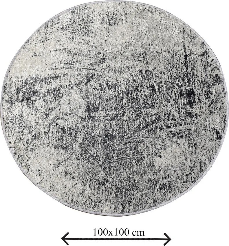 Tappetino per il bagno grigio ø 100 cm Evidence – Foutastic