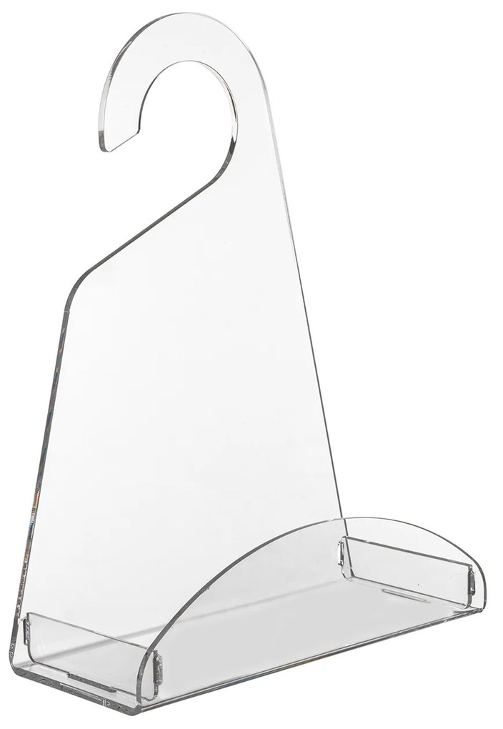 Mensola doccia Clio con gruccia 24x31,5x10 cm trasparente Iplex