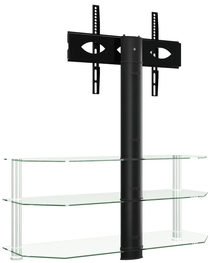 Supporto tv angolare 3 livelli per 32-70 pollici nero e argento