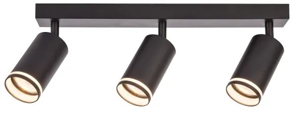 Faretto PIPE 3xGU10/10W/230V nero