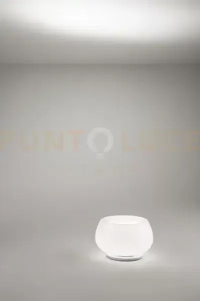 Lumetto in vetro e metallo bianco lucido kave led 12w 3000k cri?80 ...