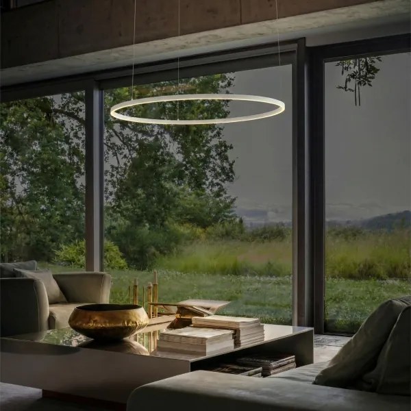 Ideal Lux - Lampadario LED a sospensione con cavo ORACLE SLIM LED/29W/230V 2700K Ø 50 cm bianco