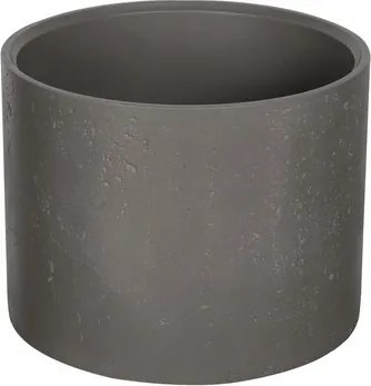 Lavabo da appoggio cilindrico alto con finitura terrazzo grigio cemento| KTERC-400GR - KAMALU