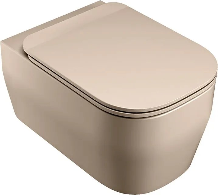 Vaso WC sospeso OLYMPIA CERAMICA tutto evo, sedile escluso P 53 x L 36 x H 42 cm marrone