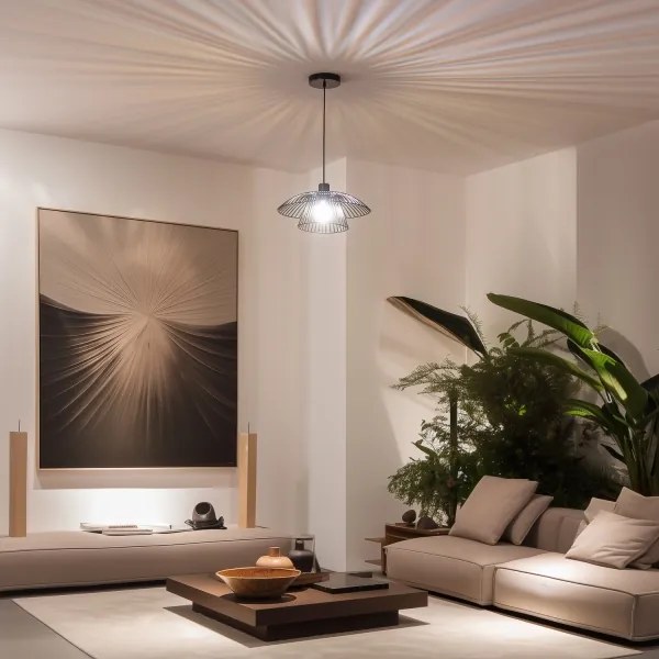 Brilagi - Lampada a sospensione LED su cavo CERIA WIRE 1xE27/40W/230V Ø 38 cm nero