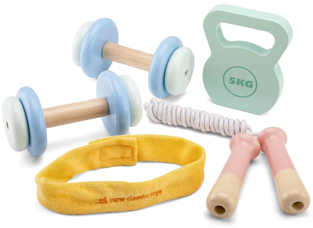 Set fitness in legno per bambini