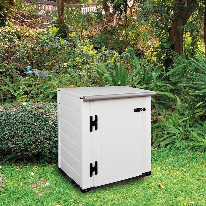 Box portattrezzi in polipropilene GAROFALO Flat L 82.5 x P 82.5 x H 104 cm beige