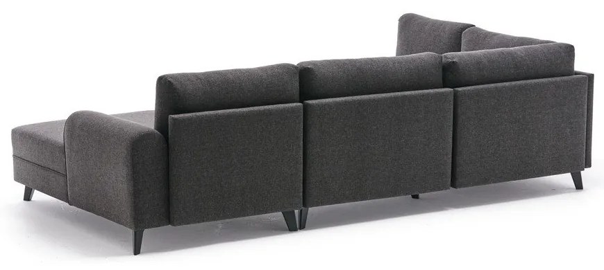 Divano angolare a U antracite Belen - Balcab Home