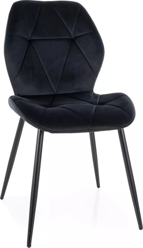Sedia Rick Velvet nera – 48x41x86 cm