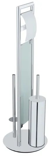 WENKO 25384100 - Set WC SULMONA 25x76 cm argento/nero