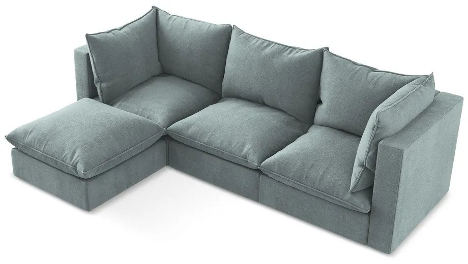 Divano angolare blu (con penisola a sinistra/con chaise lounge) Manao – Makamii