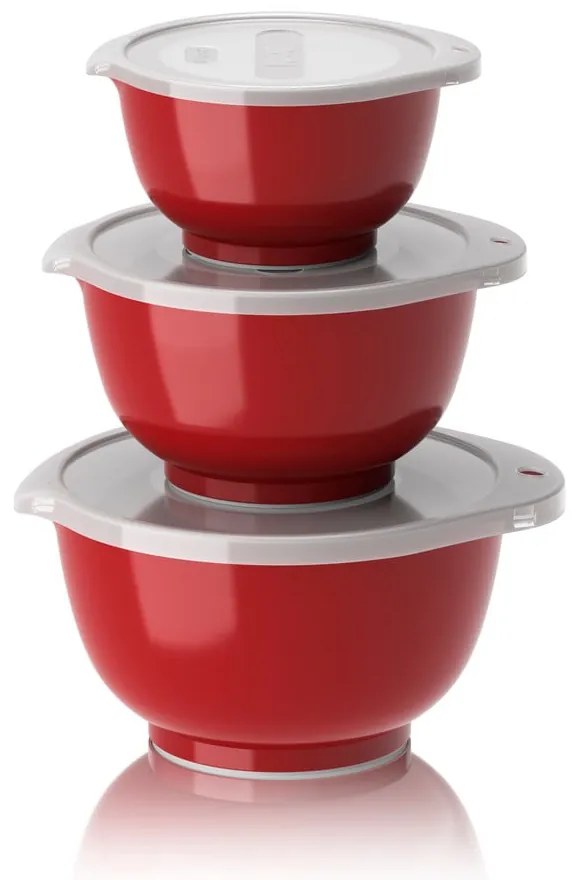 Ciotole rosse in set da 3 pezzi 750 ml Margrethe Mini - Rosti