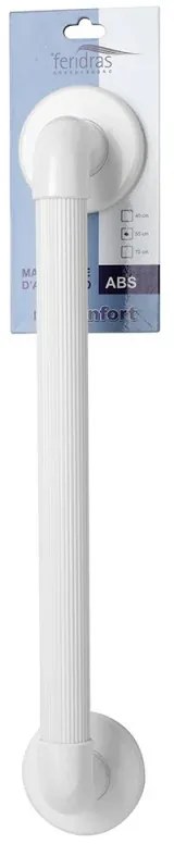 Maniglione di sicurezza bianco 67 cm per disabili in acciaio inox