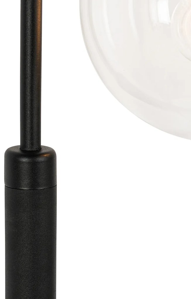 Lanterna moderna nera con vetro trasparente 100 cm IP44 - Sfera
