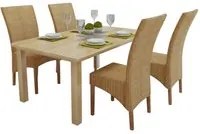 Sedie da Pranzo 4 pz Marroni in Rattan Naturale 274204