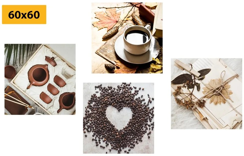 Set di quadri – Natura morta di caffè