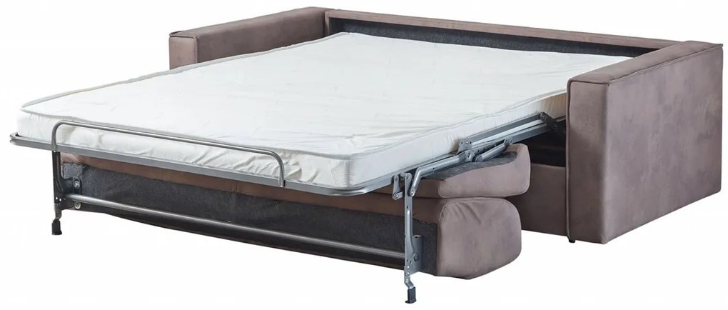 Divano letto ribaltone 200 x 94 x 87 con materasso in finitura Bronx Light Grey - Zenith