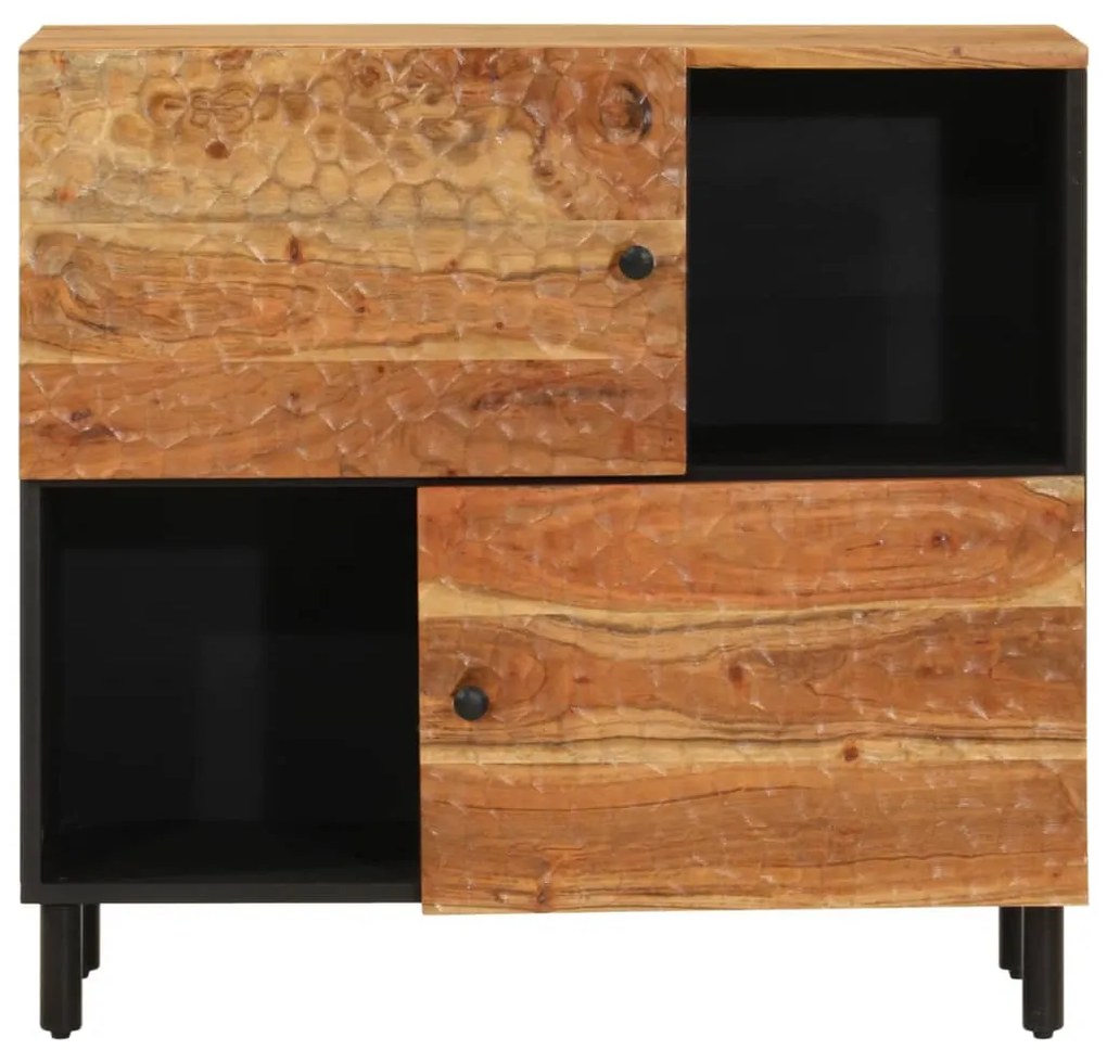 Credenza 80x33x75 cm in legno massello di acacia