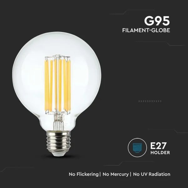 Lampadina LED FILAMENT G95 E27/6W/230V 3000K