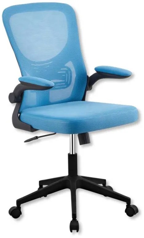 Poltrona Ufficio Alice in Tessuto Traspirante Blu con Base in Nylon Nero