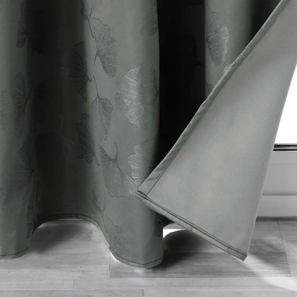 Tenda jacquard antracite oscurante 140x260 cm Lunella - douceur d'intérieur