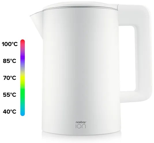 Niceboy ION ThermoKettle TK5 - Bollitore con termoregolazione 1,7 l 2200W/230V bianco