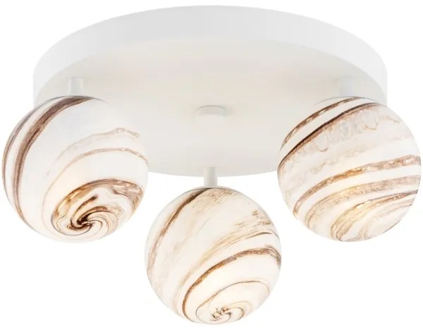 Argon 6291 - Plafoniera FABIO 3xE14/7W/230V alabastro bianco