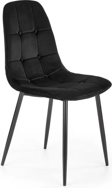 Sedia K417 velluto nero