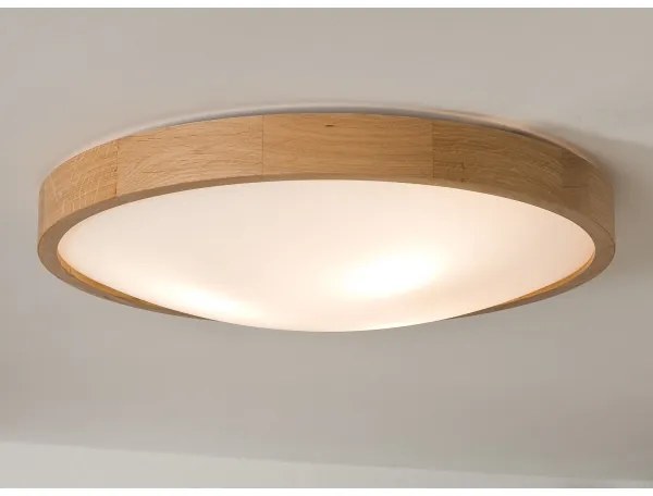 Plafoniera OAK SLIM 3×E27/60W/230V Quercia ø 47 cm