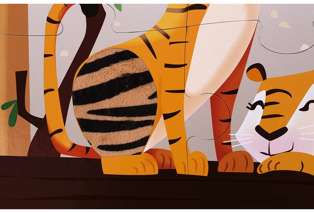 Puzzle Tattile - una Giornata Allo Zoo - 20 pezzi