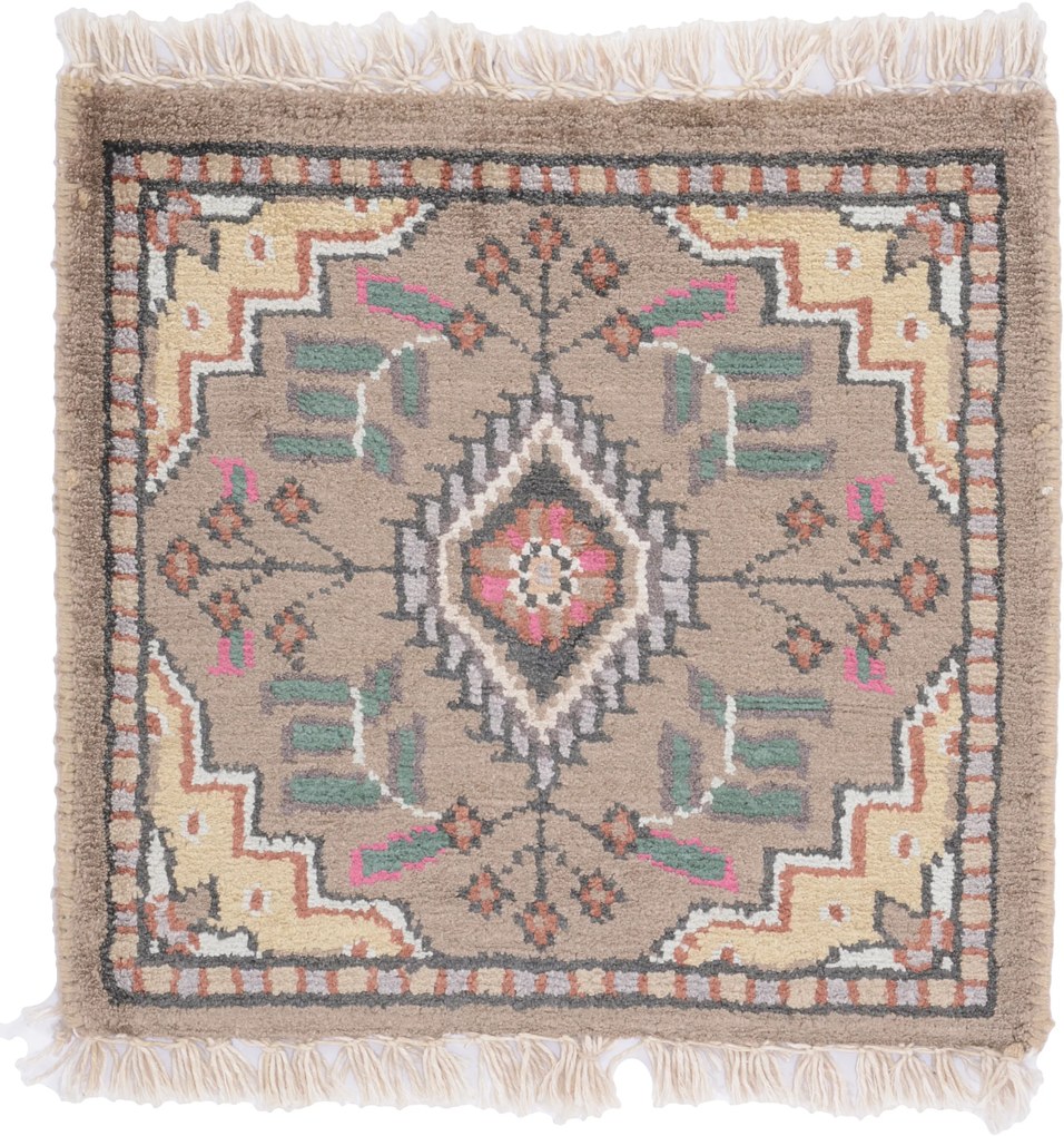Agra Tappeto orientale 30 x 30 (Indian) Annodato A Mano