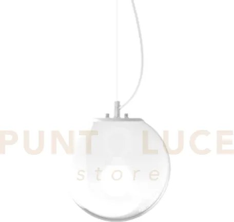 Mapa clear lampadario sospeso in vetro opale d.20cm 1 luce attacco e27