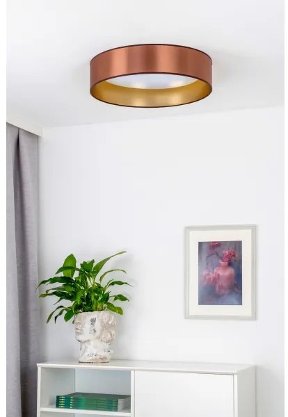 Duolla - Plafoniera LED ROLLER LED/24W/230V diametro 45 cm rame/oro