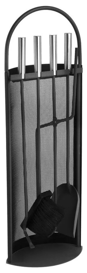 Strumenti per il caminetto 5 pz nero