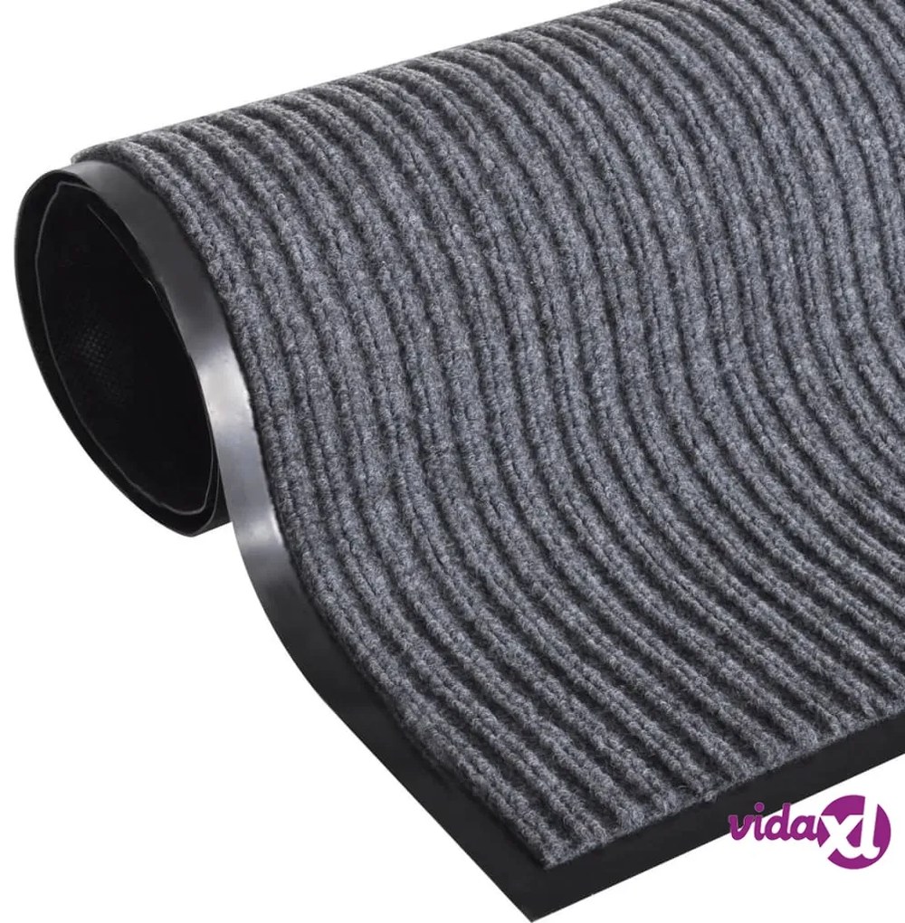 vidaXL Zerbino Grigio PVC 120 x 180 cm
