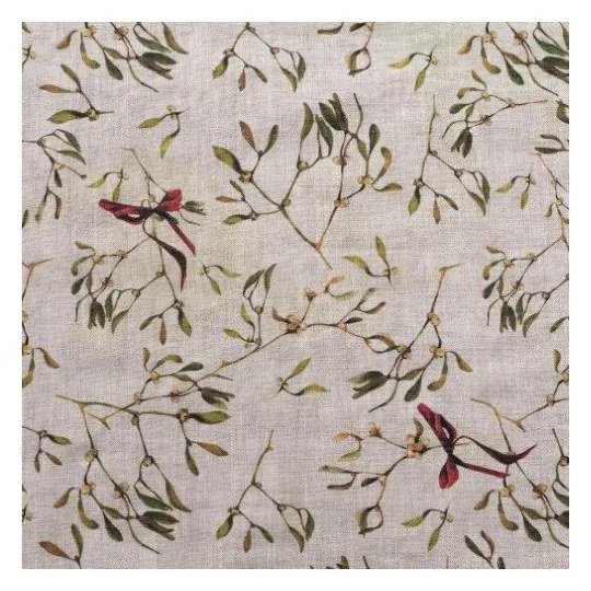 Federa con motivo natalizio 40x60 cm Mistletoe - Linen Tales