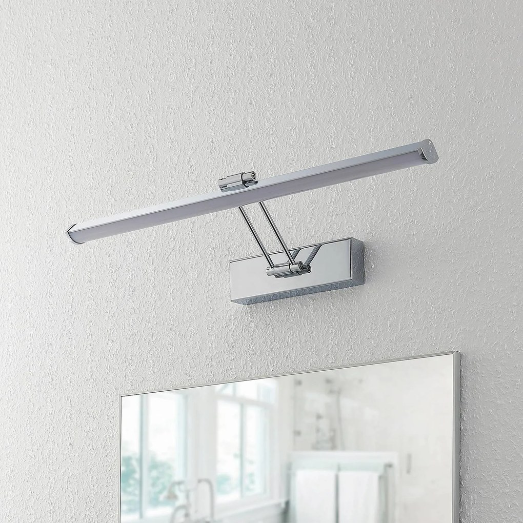 Applique da parete Sanya Lindby, Cromo / Argento, Bagno, Metallo, Moderno, Applique