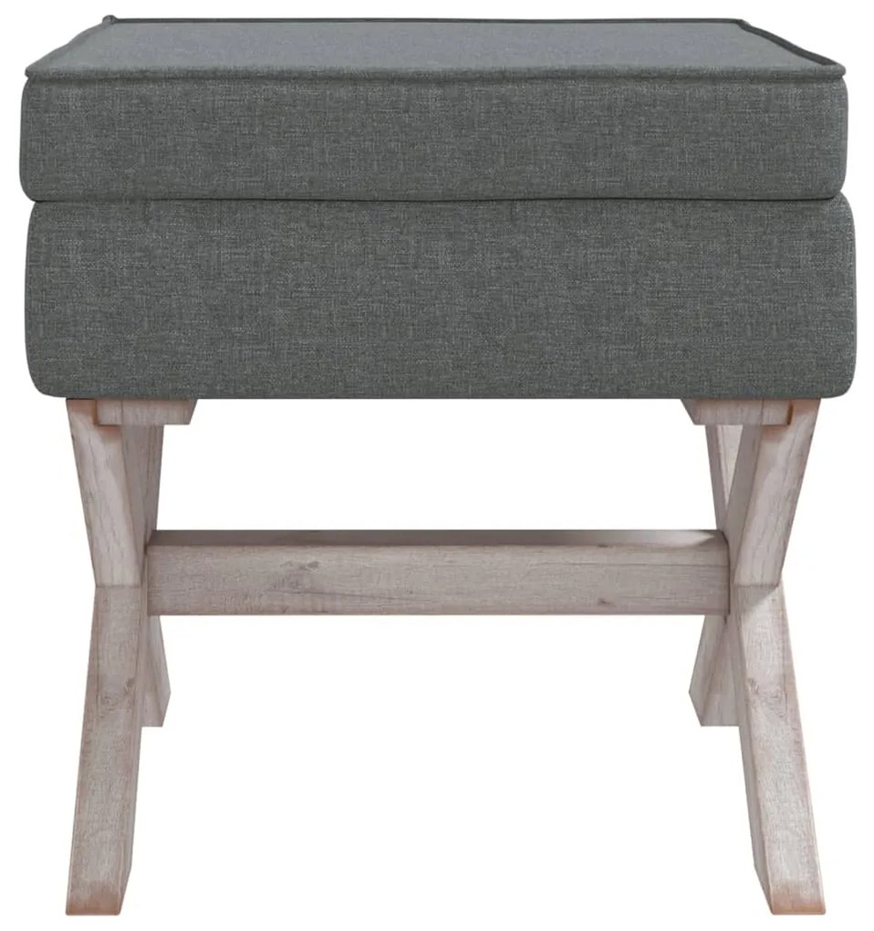 Sgabello portaoggetti grigio scuro 45x45x49 cm in tessuto