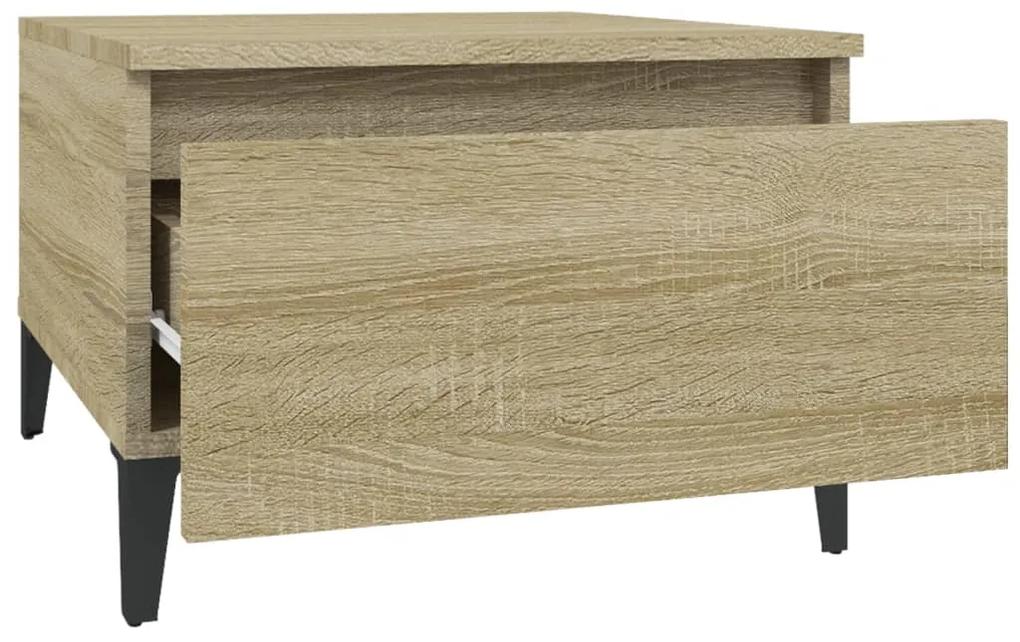 Tavolini 2pz Rovere Sonoma 50x46x35 cm in Legno Multistrato