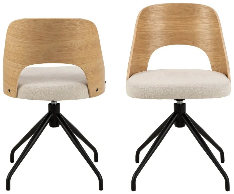 Sedia da pranzo beige/di colore naturale Lucy – Actona