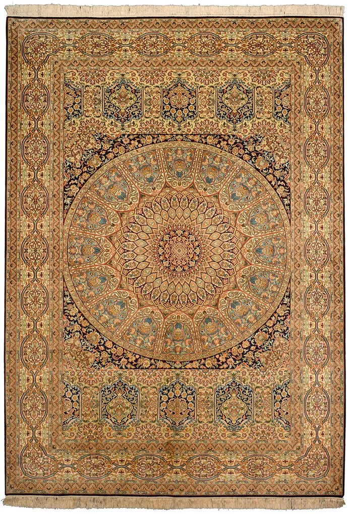 Cashmere Silk Tappeto orientale 170 x 250 Beige (Indian) Annodato A Mano