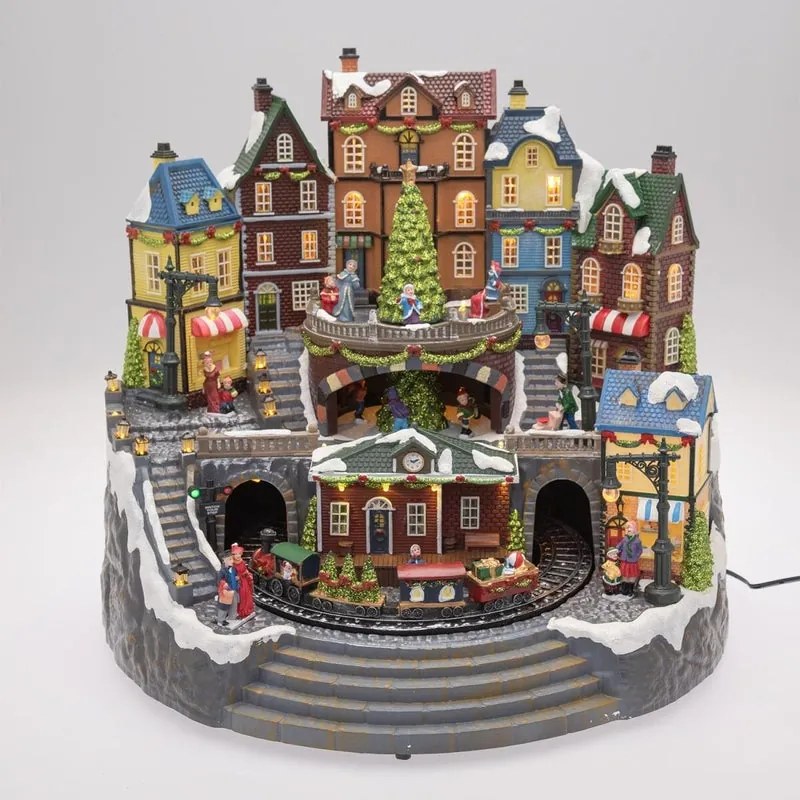 Villaggio di Natale stazione H 38 cm