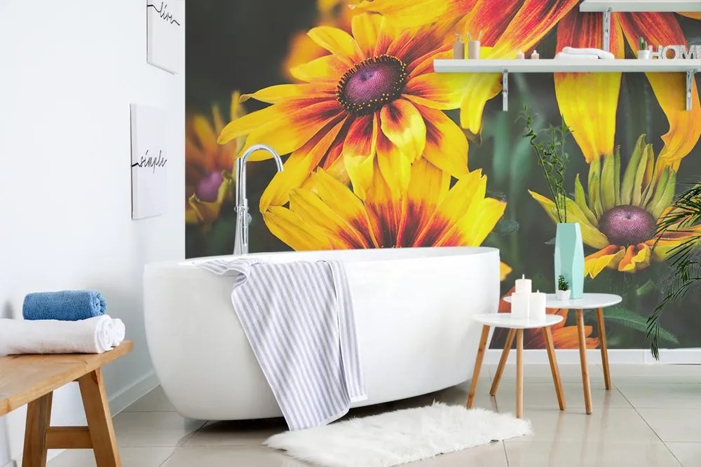 Carta da parati – Fiori bicolori