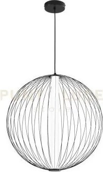 Lampadario a sospensione led sextant nera in manganese 36w 4800lm 2...