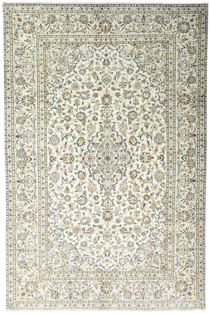 Kashan Tappeto 290 x 190 Beige (Iran) Annodato A Mano