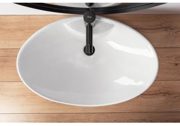 REA-U0160 - Lavabo da appoggio ROSA 38,5x58,5 cm ceramica/bianco lucido