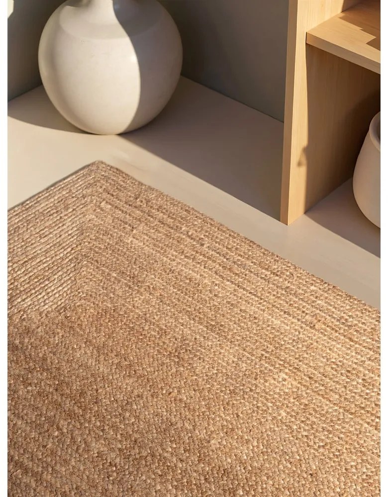 Tappeto di colore naturale in iuta reversibile e tessuto a mano 80x150 cm Sharmila Natural Brown – Hanse Home