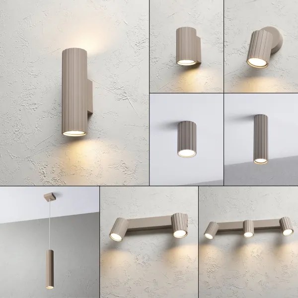 Brilagi - Lampada da parete CRISPINA 2xGU10/10W/230V 20 cm beige