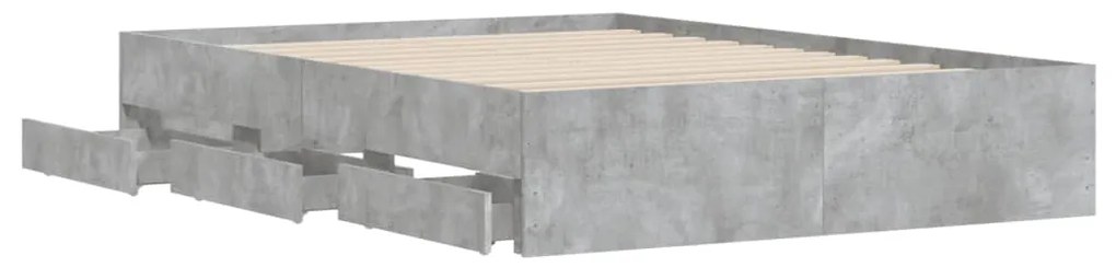 Giroletto cassetti grigio cemento 120x190 cm legno multistrato