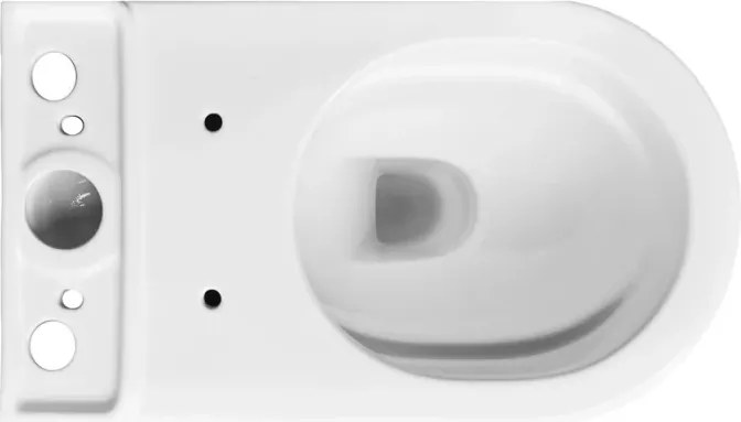 Sanitari filo muro monoblocco in ceramica bianca con sedile soft close Sara